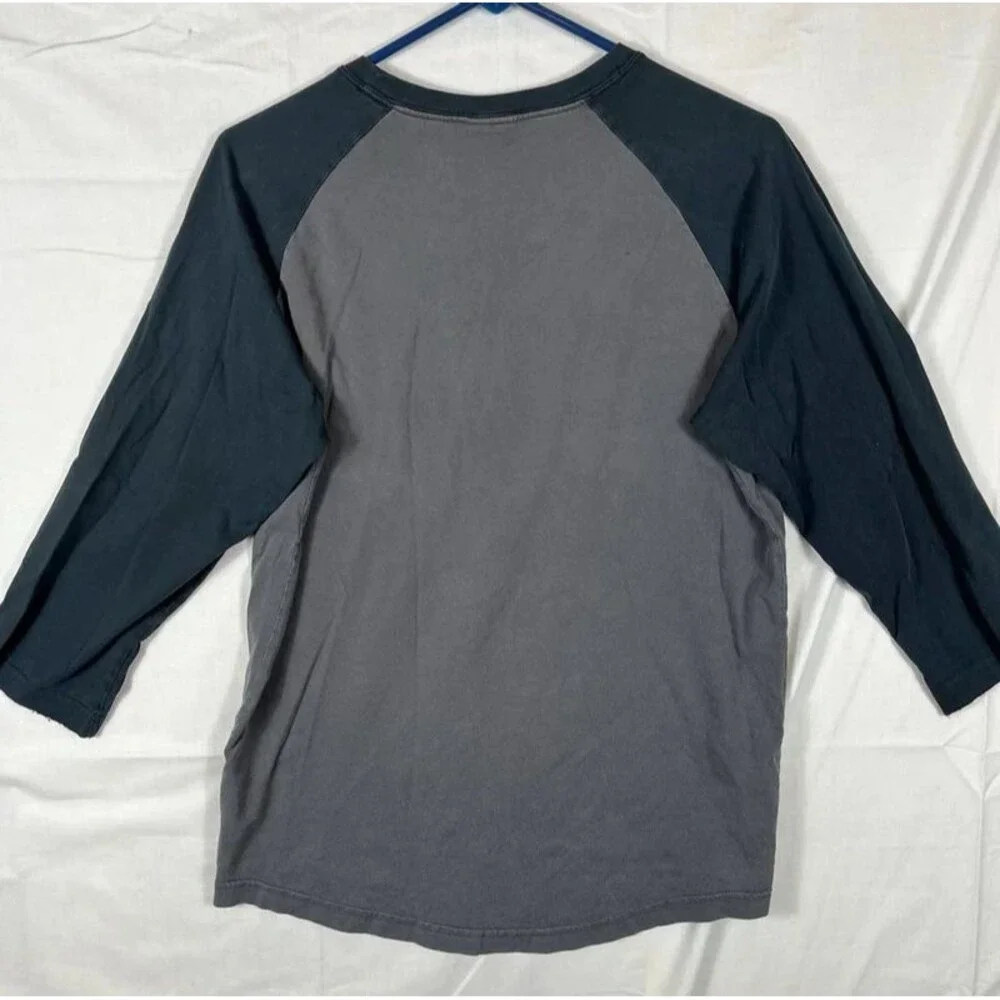 Nike Air 90's Vintage 3/4 Sleeve Red Tag Pullover Shirt Gray Black Men’s Medium